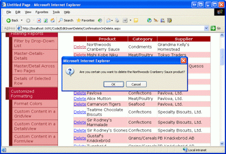 在ASP.NET 2.0中操作数据之二十二：为删除数据添加客户端确认4