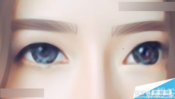 Photoshop给清纯女孩打造唯美的封面手绘效果图33