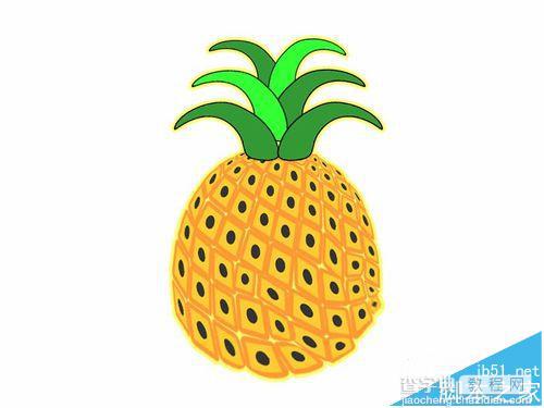 PS怎么绘制可爱的卡通菠萝?1