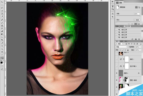 Photoshop详细解析荧光妆容人像片后期商业修图教程7