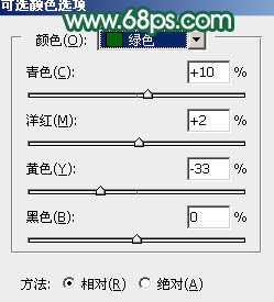 Photoshop调出暗调秋季青红色树林人物图片7