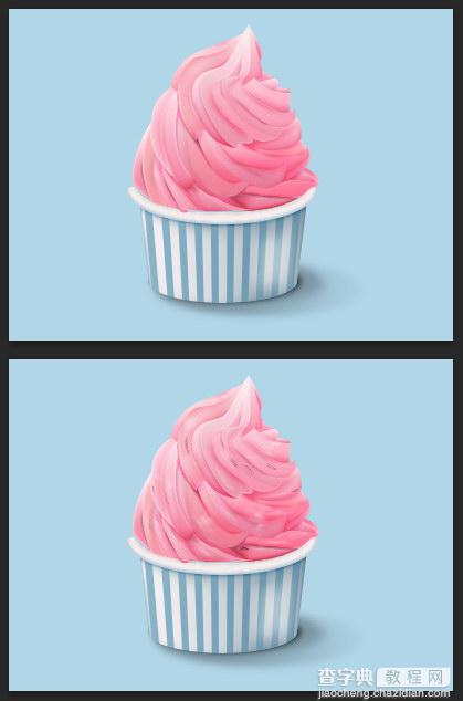 Photoshop制作一个美味的粉色冰淇淋图标教程63