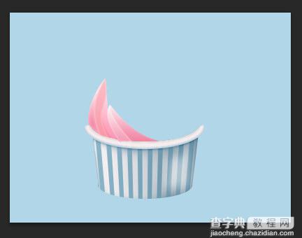 Photoshop制作一个美味的粉色冰淇淋图标教程38