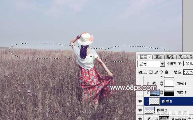 Photoshop外景图片将打造小清新的韩系秋季色效果20