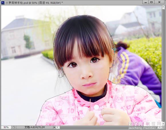 Photoshop将超萌儿童照片转为可爱的仿手绘效果55