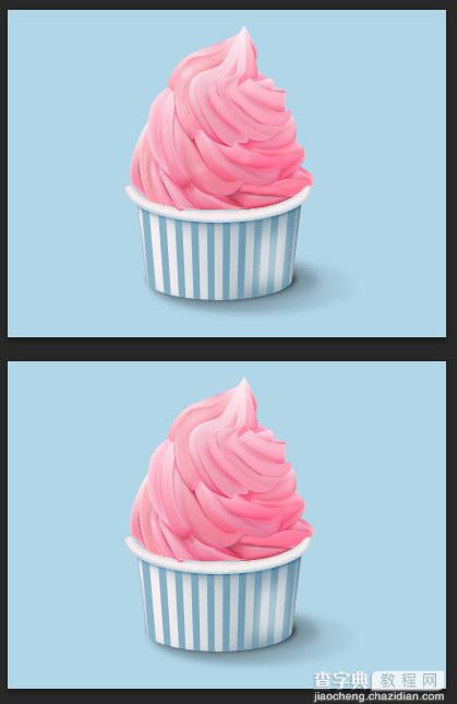 Photoshop制作一个美味的粉色冰淇淋图标教程59