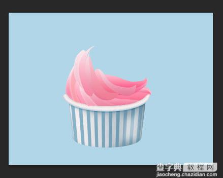 Photoshop制作一个美味的粉色冰淇淋图标教程42