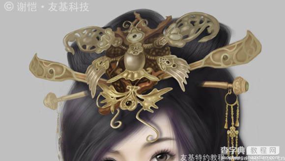 photoshop鼠绘华丽的古典美女插画13