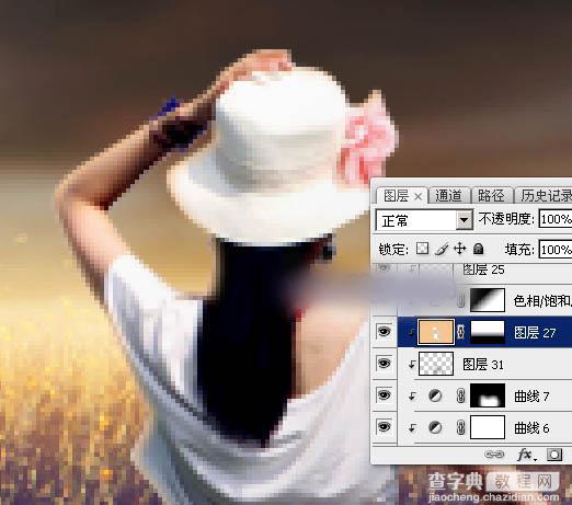 Photoshop调出偏暖的蓝褐色草原人物图片教程51