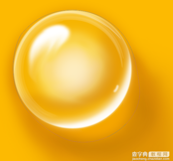PS绘制很有质感的黄色透明气泡16