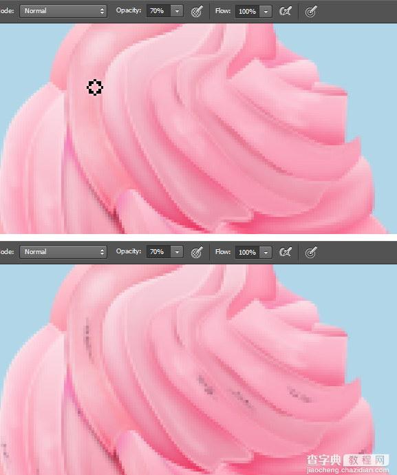 Photoshop制作一个美味的粉色冰淇淋图标教程62