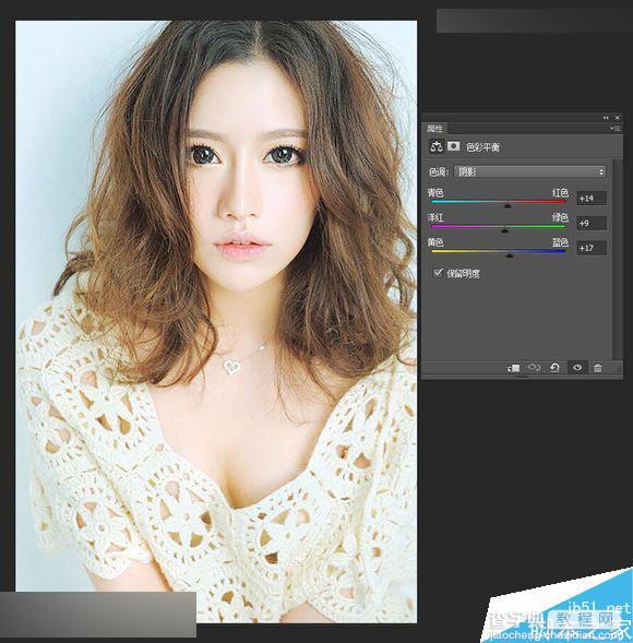 Photoshop给清纯女孩打造唯美的封面手绘效果图6
