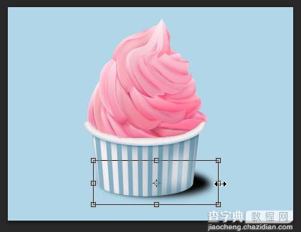 Photoshop制作一个美味的粉色冰淇淋图标教程55