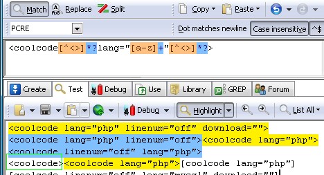 coolcode转SyntaxHighlighter与Mysql正则表达式实现分析3