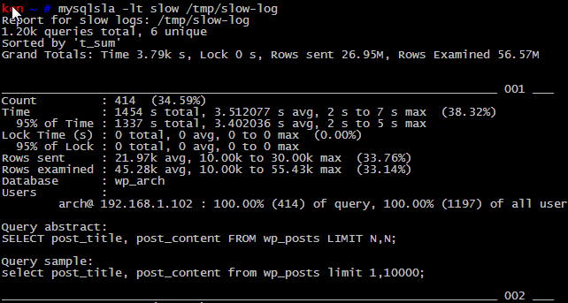 五款常用mysql slow log分析工具的比较分析2