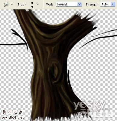 Photoshop 鼠绘梦幻的绿色卡通树8