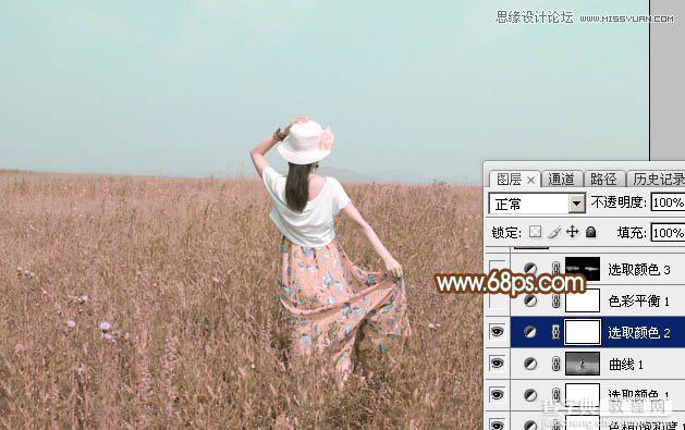 使用Photoshop给外景人像调出韩系粉色效果教程16