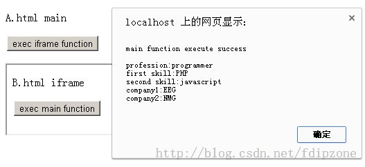 JavaScript使ifram跨域相互访问及与PHP通信的实例5