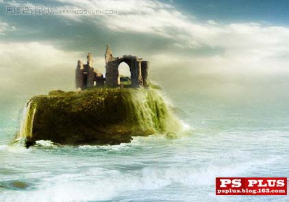 photoshop 合成海边梦幻的城堡遗址40