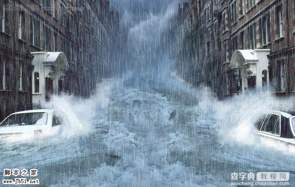 photoshop 经典合成城市里暴涨的洪水46