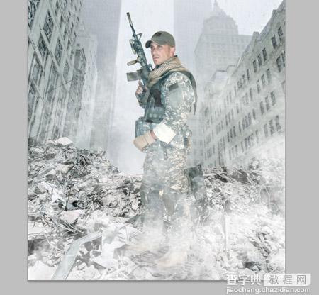 在Photoshop中制作超酷的军事惊悚片场景海报12