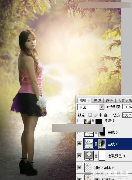 Photoshop如何调出公园女孩秋季暖色效果教程44