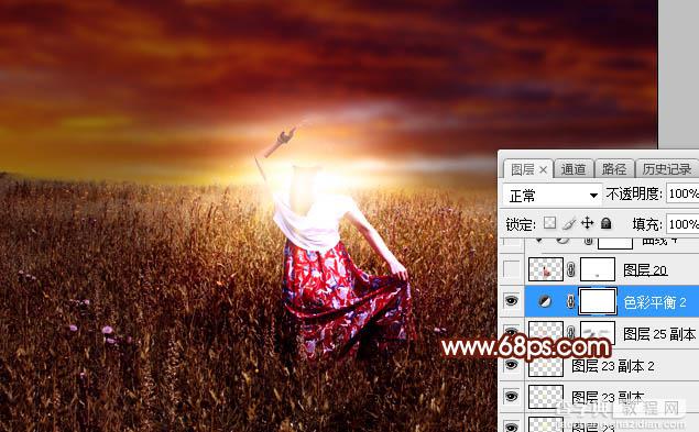 Photoshop将人物图片打造明亮的暖色逆光效果31