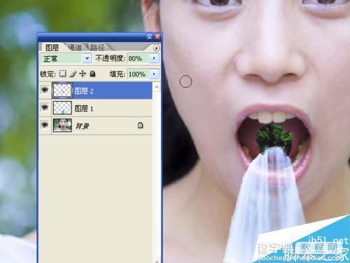 ps合成将瀑布从人物眼中和口中流出的效果图5