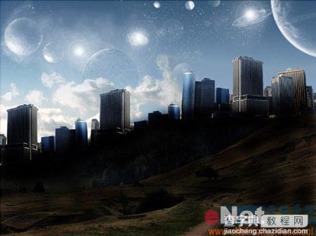 Photoshop照片合成:壮观辉煌的都市5