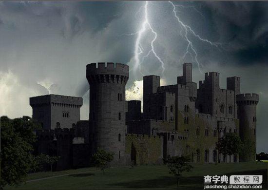 Photoshop照片合成 恐怖城堡教程3