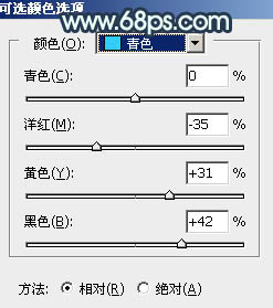 Photoshop调制出甜美的暗调青红色铁轨人物图片8