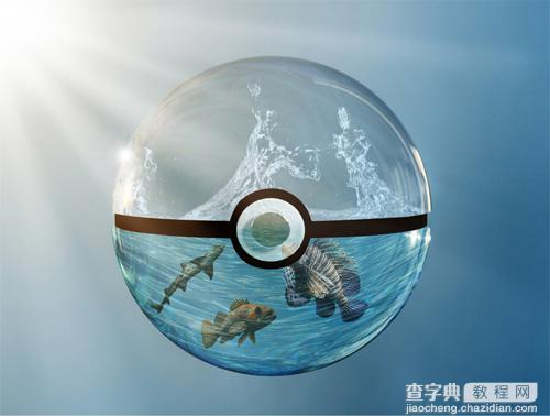 photoshop合成制作出水晶球里面的海洋世界1