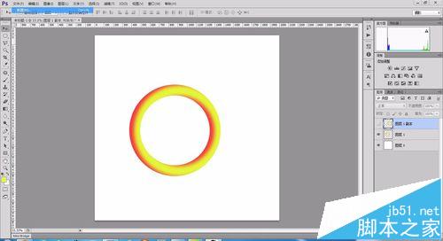 PS怎么绘制两个圆环相交的图?8