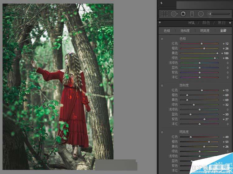 Photoshop调出唯美的森林人像童话梦境效果5