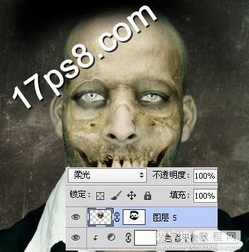 photoshop合成制作恐怖的病变僵尸骷髅8