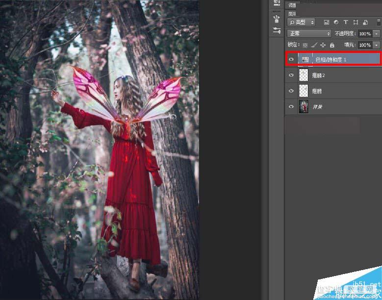 Photoshop调出唯美的森林人像童话梦境效果14