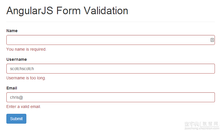 详细解读AngularJS中的表单验证编程4