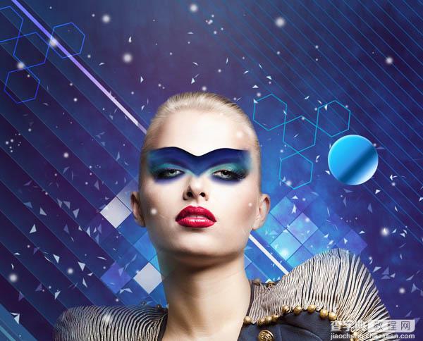 Photoshop设计打造绚丽的蓝色潮装人物海报145