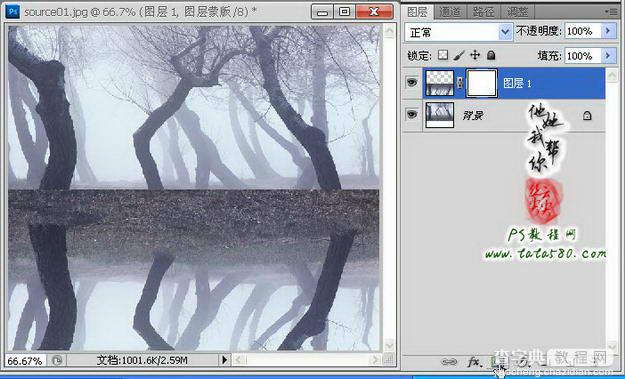 Photoshop制作寂静恐怖的丛林电影海报教程11