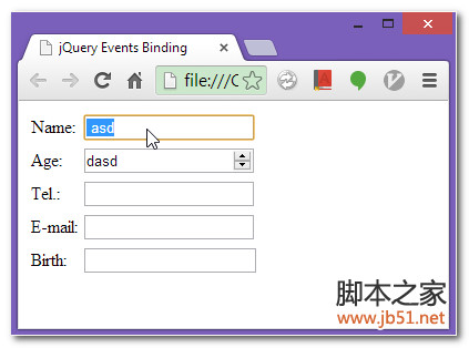 jQuery 绑定事件到动态创建的元素上的方法实例2