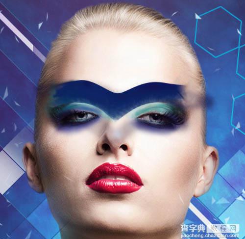 Photoshop设计打造绚丽的蓝色潮装人物海报118