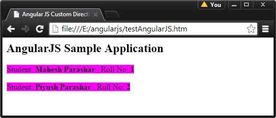 AngularJS 自定义指令详解及示例代码1