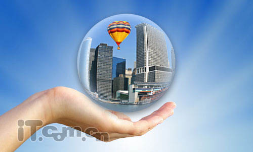 PS将城市及风景照片融入水晶球17