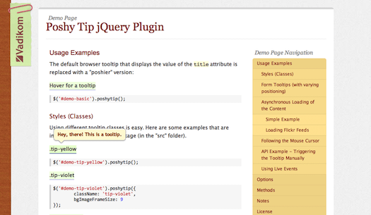 推荐17个优美新鲜的jQuery的工具提示插件9