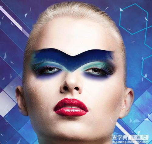 Photoshop设计打造绚丽的蓝色潮装人物海报124