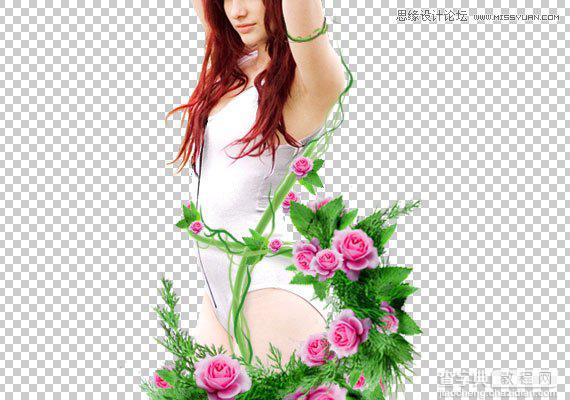 使用Photoshop合成藤蔓装饰的少女场景图教程41