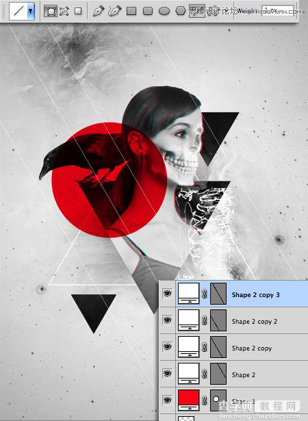 Photoshop合成尸变人物的立体效果个性海报40