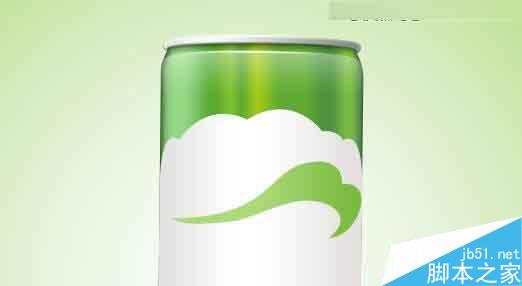 Photoshop绘制立体质感的绿色易拉罐14