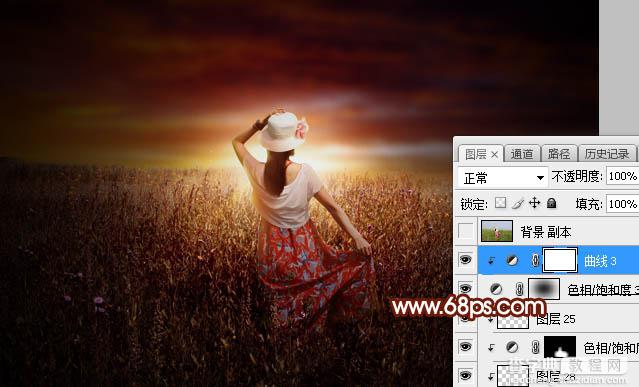 Photoshop将人物图片打造明亮的暖色逆光效果43