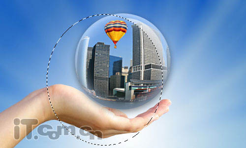 PS将城市及风景照片融入水晶球20